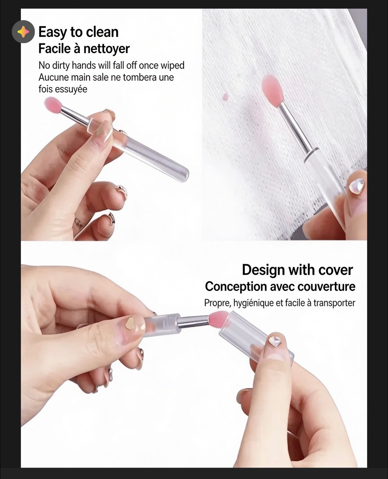 PINCEAU A LEVRE EN SILICONE