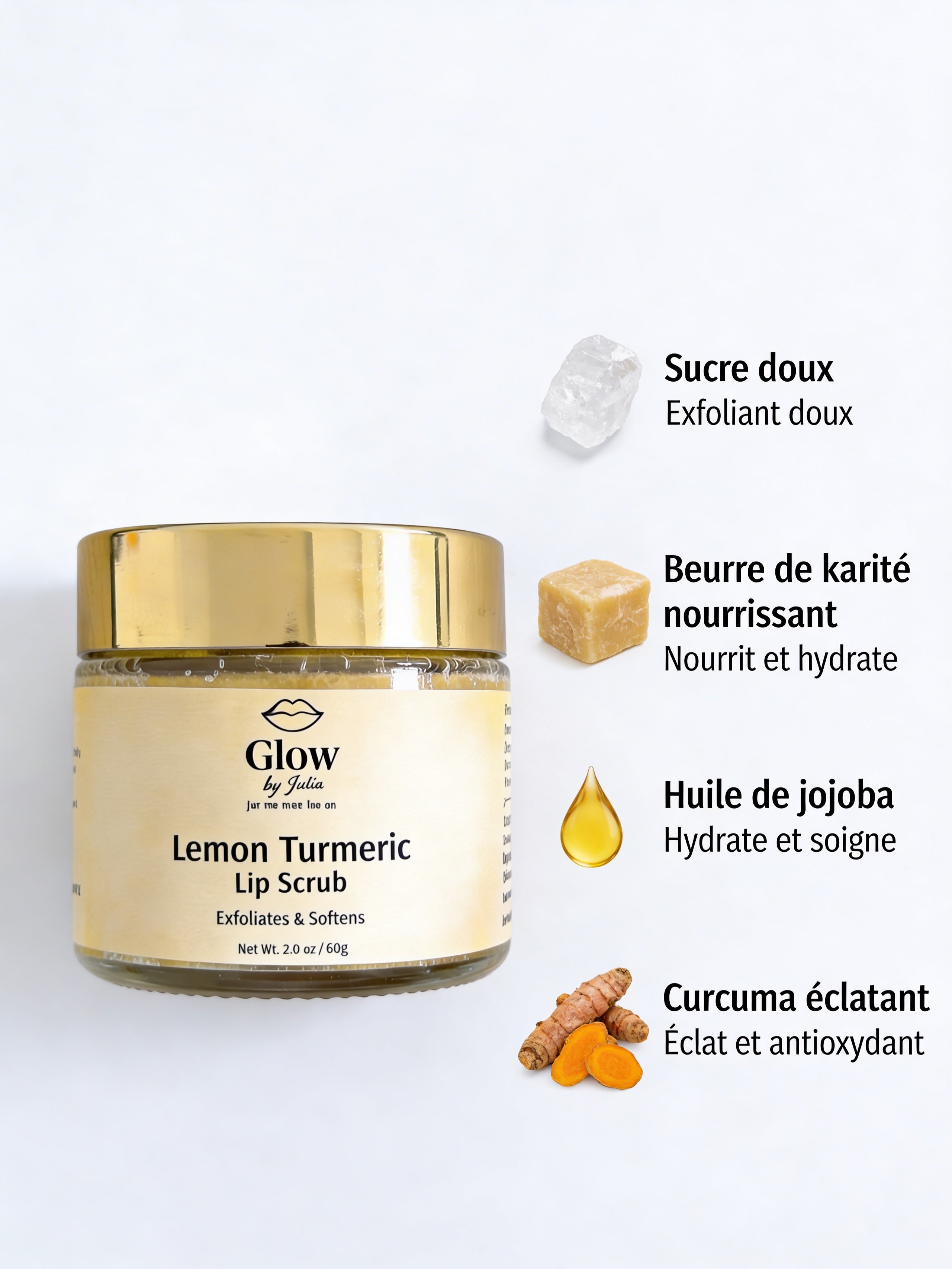 GOMMAGE LEVRES AU CURCUMA / EXFOLIATION DOUCE ET LEVRES LISSES