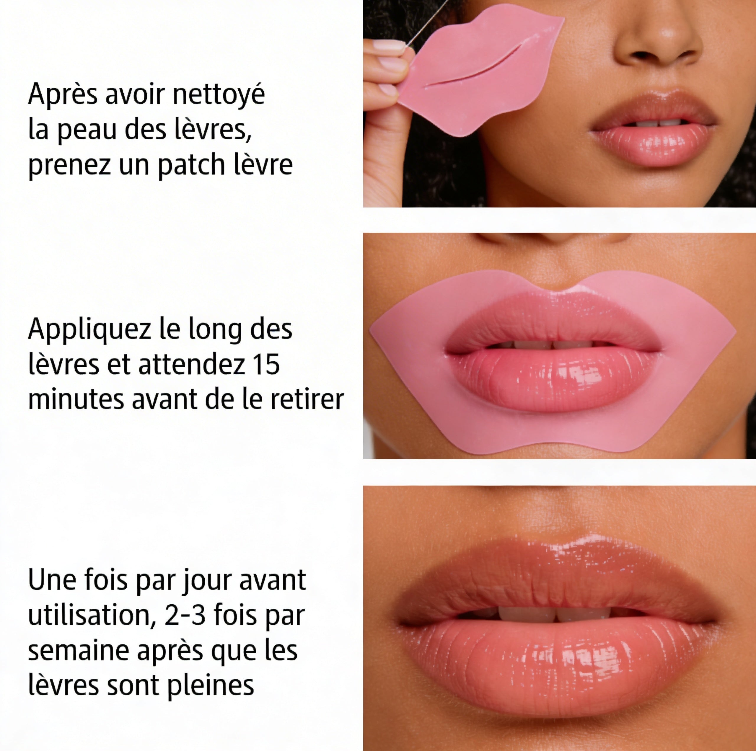 PATCH GEL MASQUE Qui HYDRATE et Repulpe les lèvres