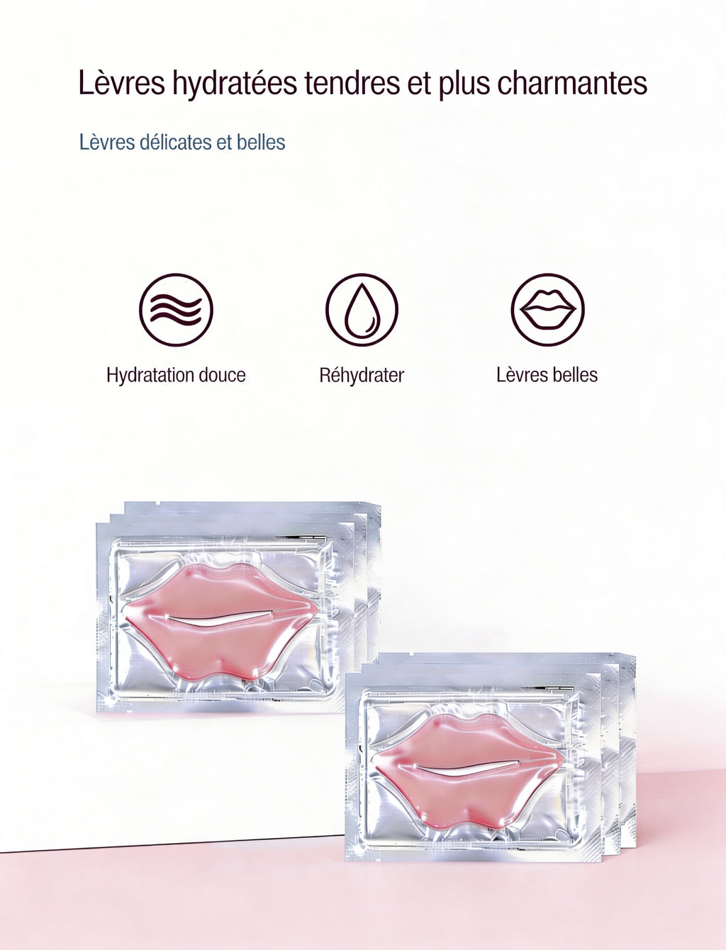 PATCH GEL MASQUE Qui HYDRATE et Repulpe les lèvres